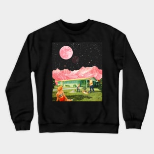 Vintage Pink day Collage Crewneck Sweatshirt